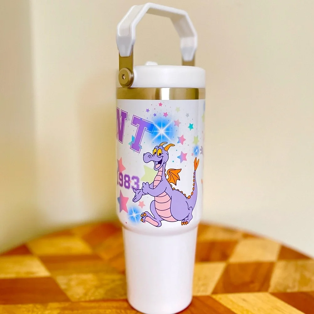 NEW Disney Imagination Figment 30oz Tumbler.Double wall Stainless Cup keeps cold